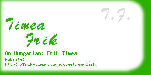 timea frik business card